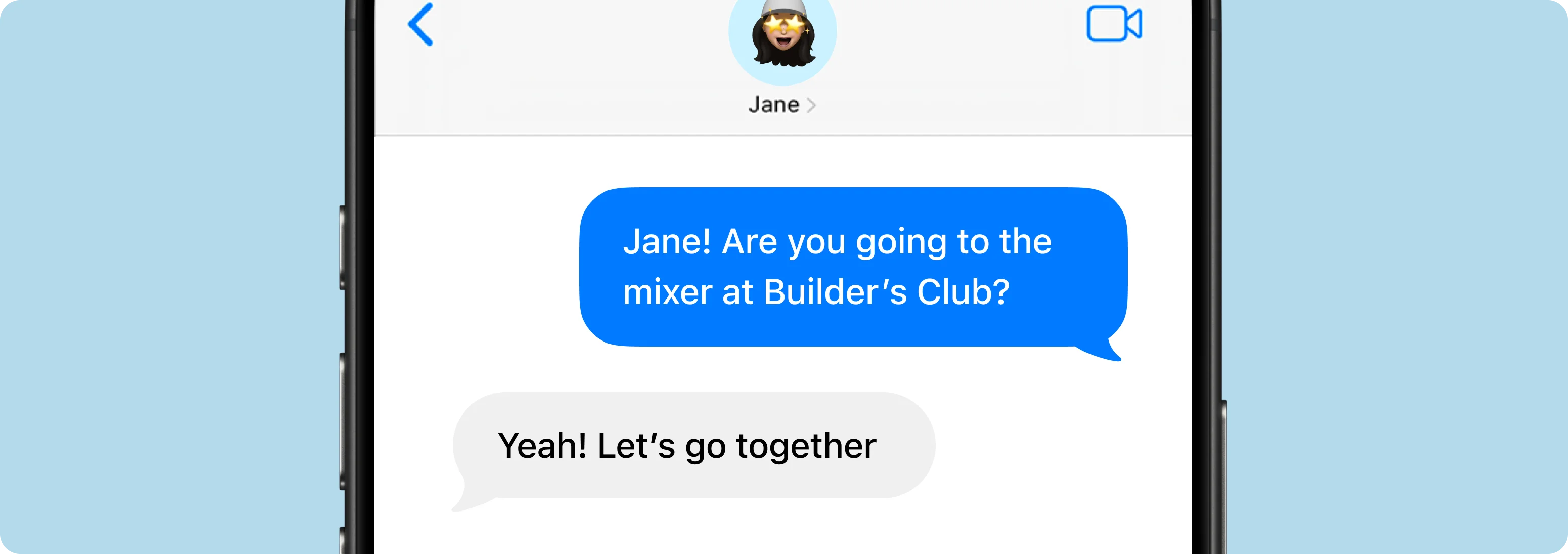 iMessage chat — coordinating rides